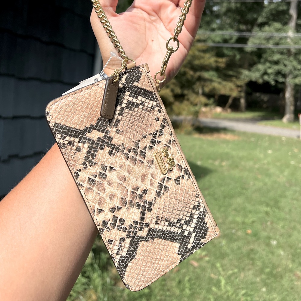 NWT Coach Python Wristlet